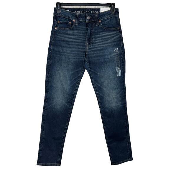 American Eagle SZ 29x32 Athletic Fit Mens Jeans Airflex + Zip-Fly Classic Blue - Picture 1 of 12